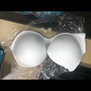 Torrid White Push-Up Plunge Bra - 48C - NWT